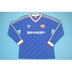 Manchester United Retro Manga Larga Tercera 86-88