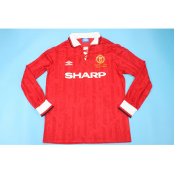 Manchester United Retro Campeones Liga Manga Larga Local 93-94