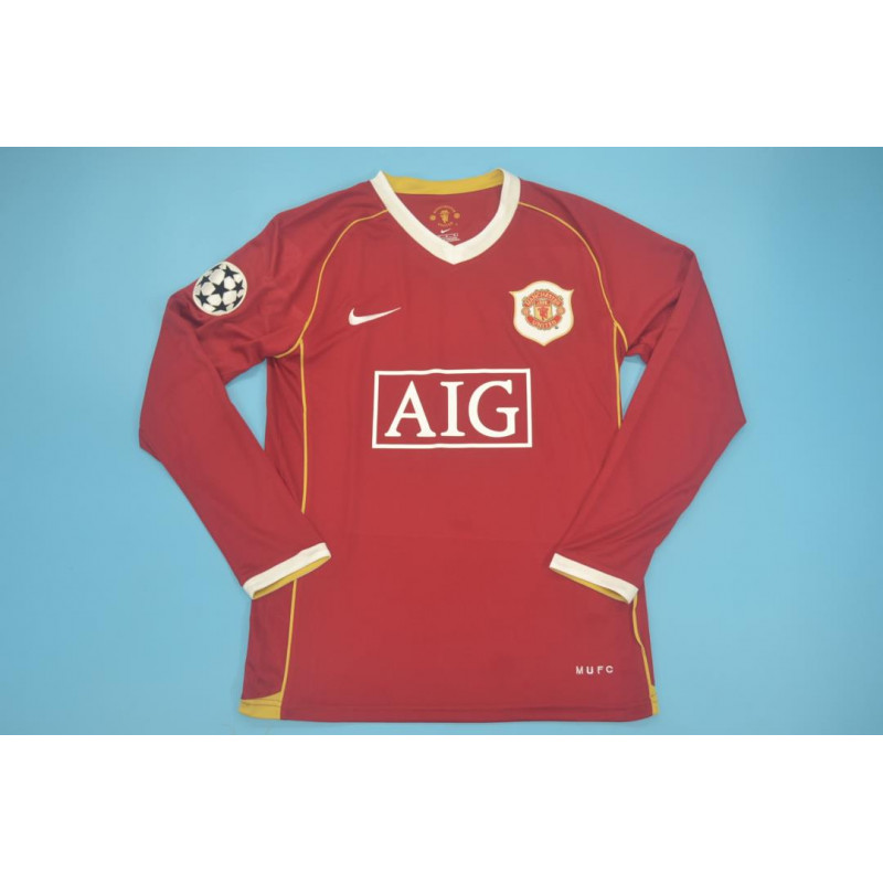 Manchester United Retro Manga Larga Local 06-07 Manchester United Retro Manga Larga Local 06-07