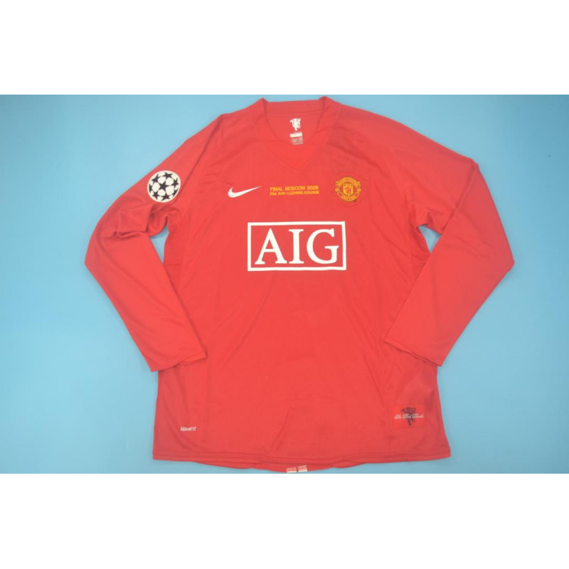 Manchester United Retro Manga Larga Final UCL 08 Manchester United Retro Manga Larga Final UCL 08