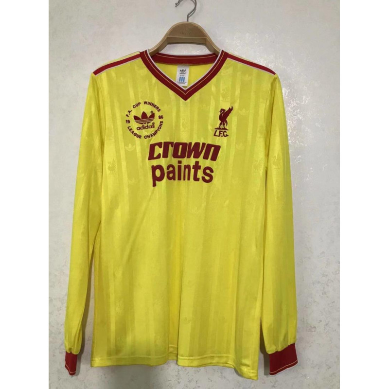 Liverpool Retro Doble Ganadores Manga Larga Tercera 85-86