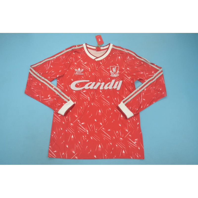 Liverpool Retro Manga Larga Local 89-90