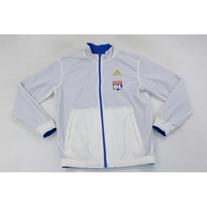 Olympique Lyon Cortavientos Reversible Azul Blanco