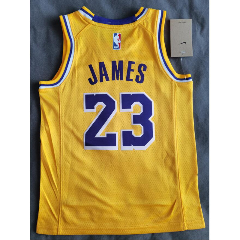 NBA Niño LAKERS Amarilla Lebron James