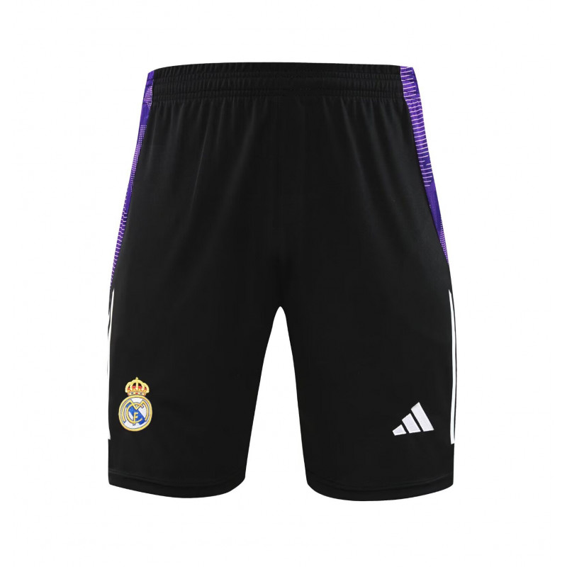 Real Madrid Pantalon Corto Entrenamiento Negro Morado 24-25 Real Madrid Pantalon Corto Entrenamiento Negro Morado 24-25
