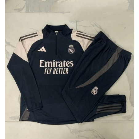 Chandal Niño Real Madrid Entrenamiento Gris Negro 24-25