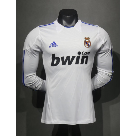 Real Madrid Player Version Retro Manga Larga Local 10-11