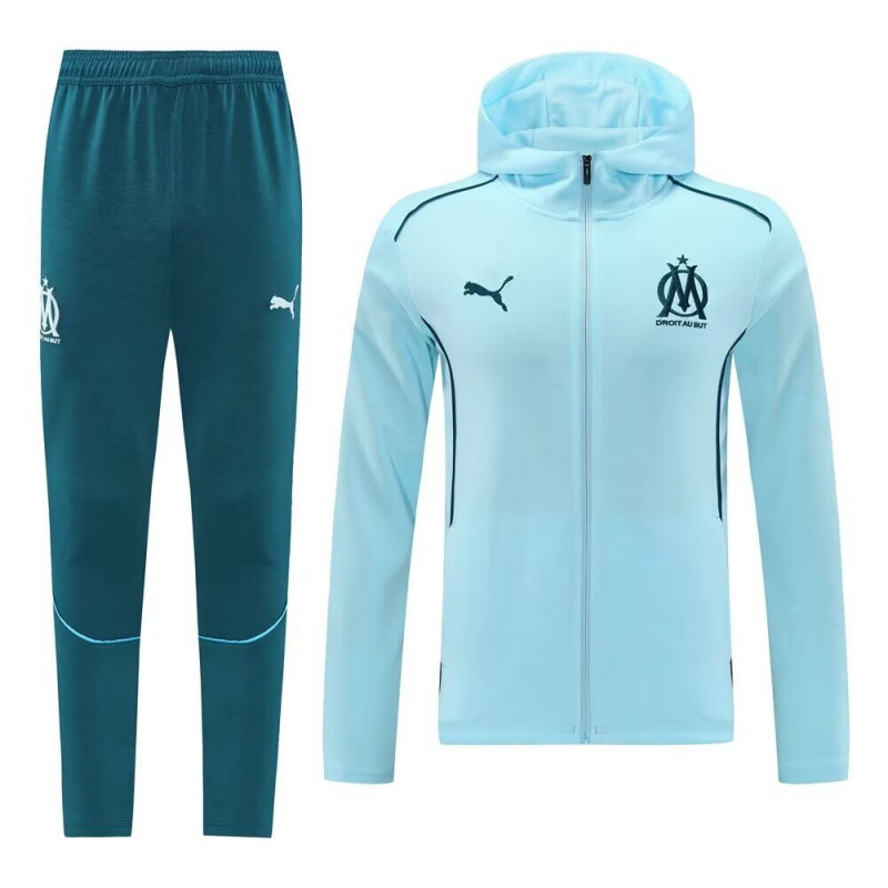 Olympique de Marsella Chandal Azul Claro Con Capucha 24-25