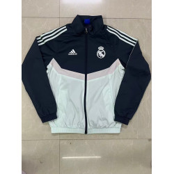 Real Madrid Cortavientos Negro Blanco