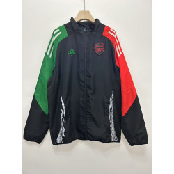 Arsenal Cortavientos Negro Verde Rojo