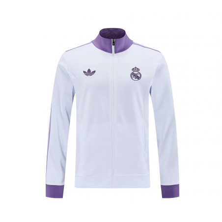 Real Madrid Chaqueta Chandal Blanca Morada 24-25