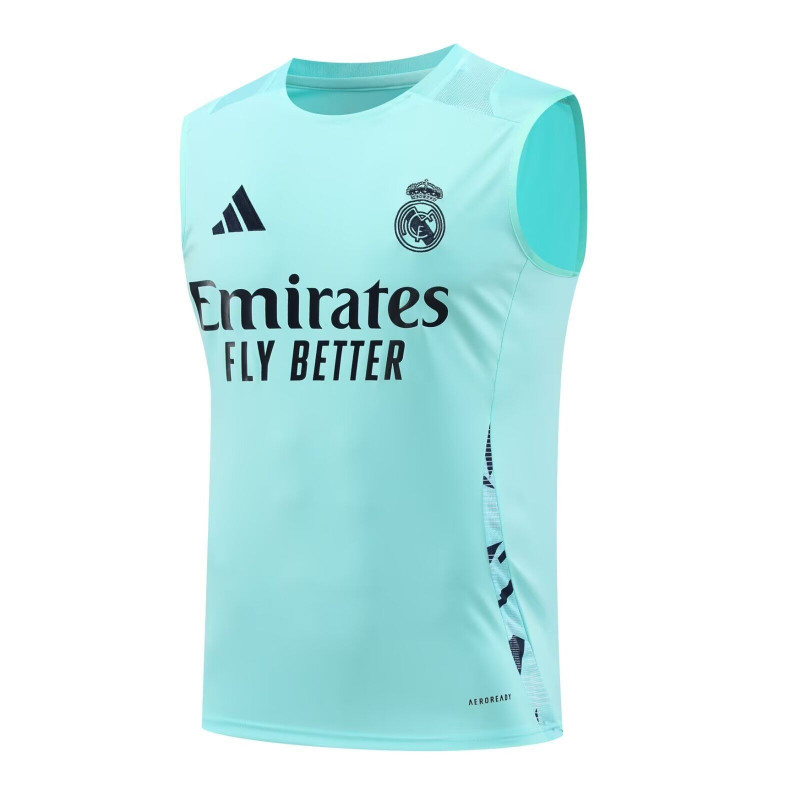Real Madrid Entrenamiento Azul Sin Mangas 24-25
