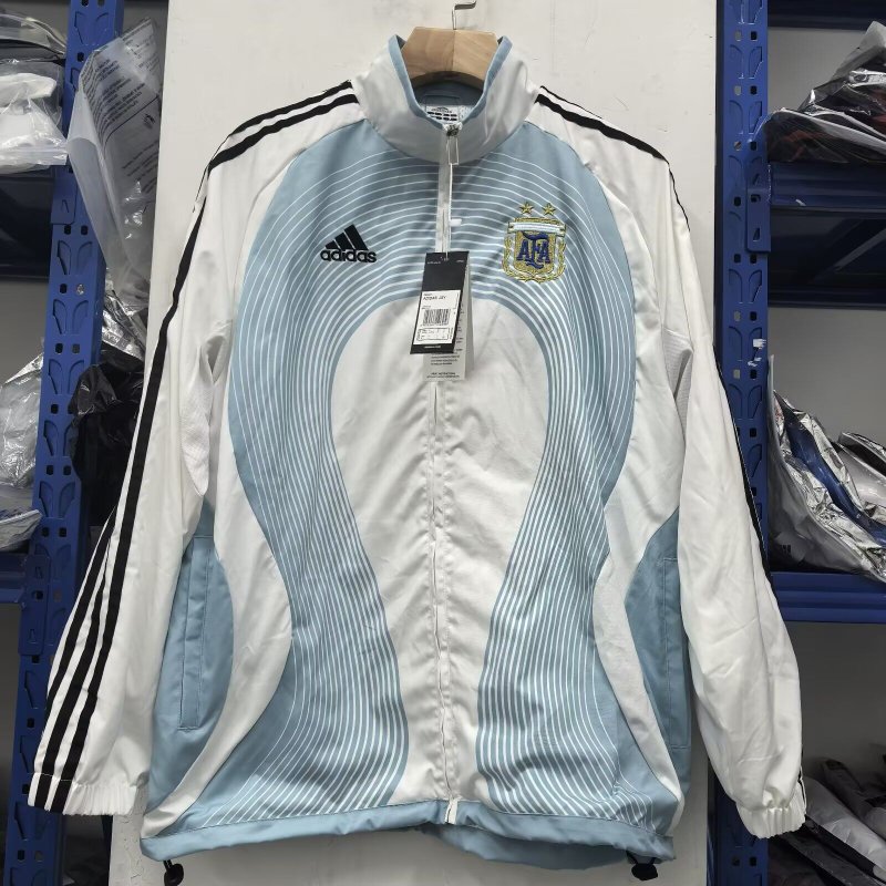 Argentina Cortavientos Retro Blanco