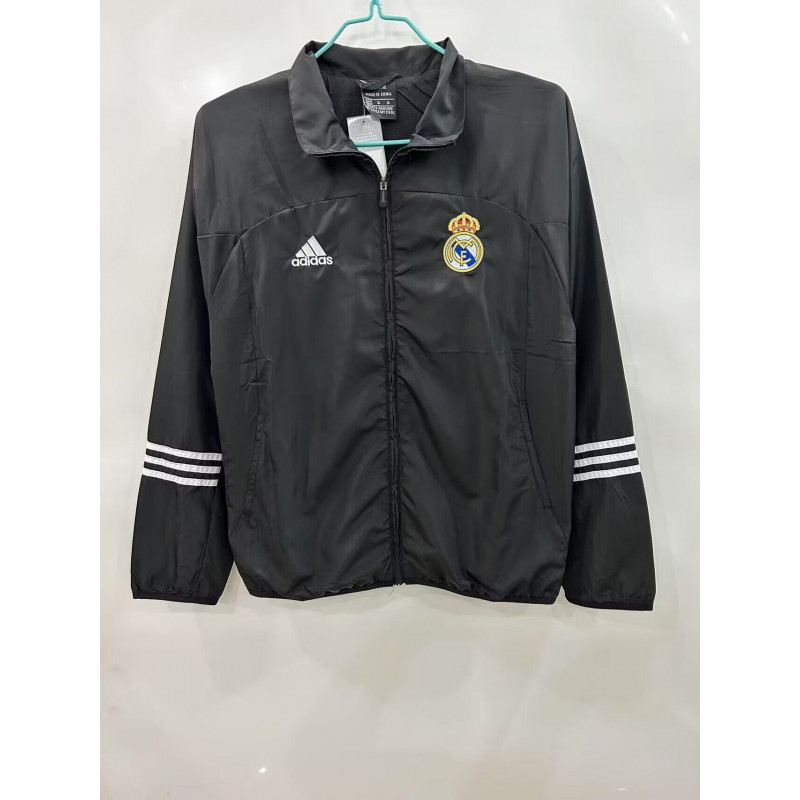 Real Madrid Cortavientos Blanco Negro