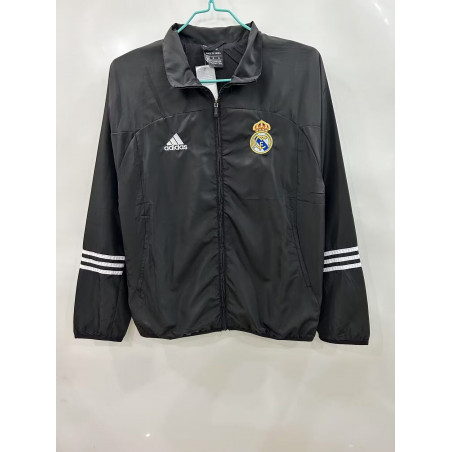 Real Madrid Cortavientos Blanco Negro