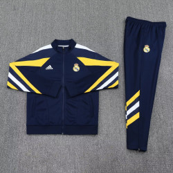 Real Madrid Chandal Retro Azul Oscuro Amarillo