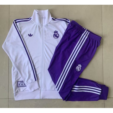 Real Madrid Chandal Retro Morado Blanco