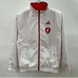 Liverpool Cortavientos Reversible Rojo Blanco
