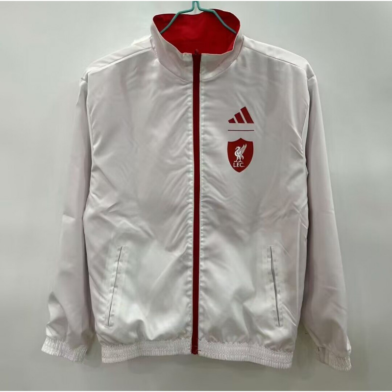 Liverpool Cortavientos Reversible Rojo Blanco