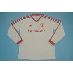 Manchester United Retro Manga Larga Visitante 86-88